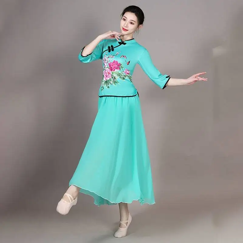 ensemble-de-costume-de-danse-carree-de-la-nouvelle-saison-tenue-imprimee-pour-danse-du-fan-vetements-de-spectacle-de-danse-yangge-manches-sept-et-pantalon-sept