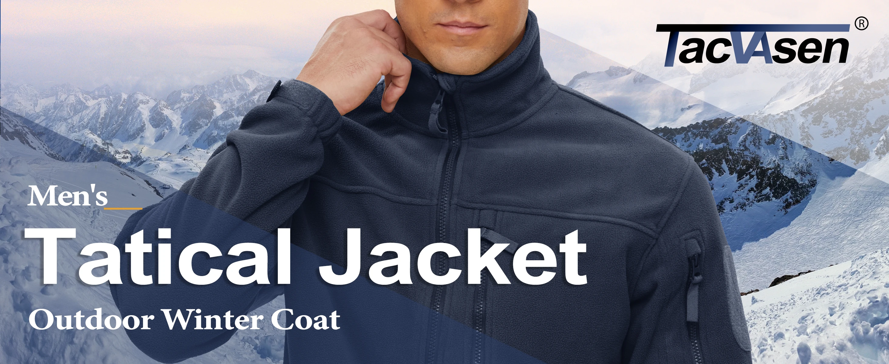 TACVASEN Men's Fleece Jacket Soft Warmth Windproof Full Zip Up Coat Multiple Zipper Pockets Hiking Working Outdoors Windbreaker 7 S3ffb065de4e749df87362d99be9119153