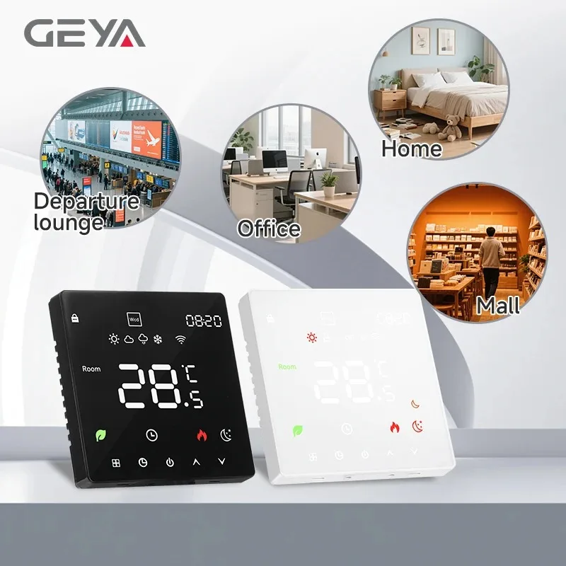 GEYA Tuya WiFi Smart Electric Floor Heating Thermostat With Linkage Water Floor Heating Gas Boiler Wall-mounted Stove Thermostat