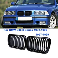 Rejilla delantera de repuesto ABS E36 negra brillante, parrilla de riñón para BMW E36 1997 1998 1999 para BMW 318i 323i 325i 320i 328i