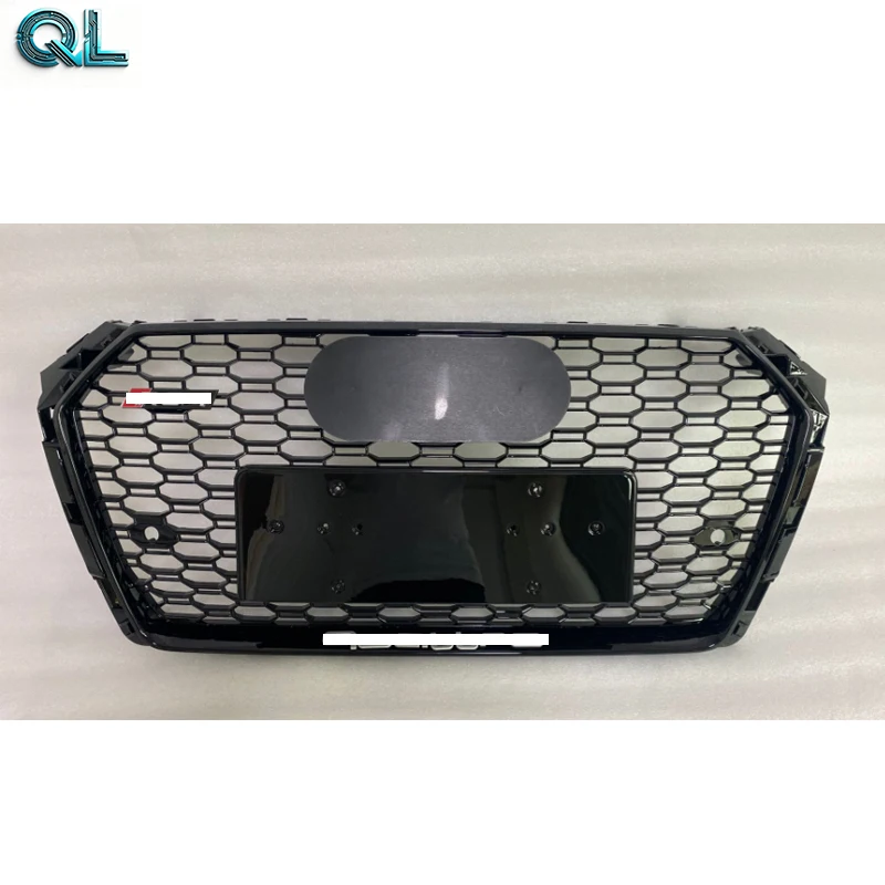 A4L Modified RS4 Grille B9 Honeycomb Front Grille 17-19 S4 Front Face Compatible with Ad A4 Allroad A4 Avant A4 Sedan