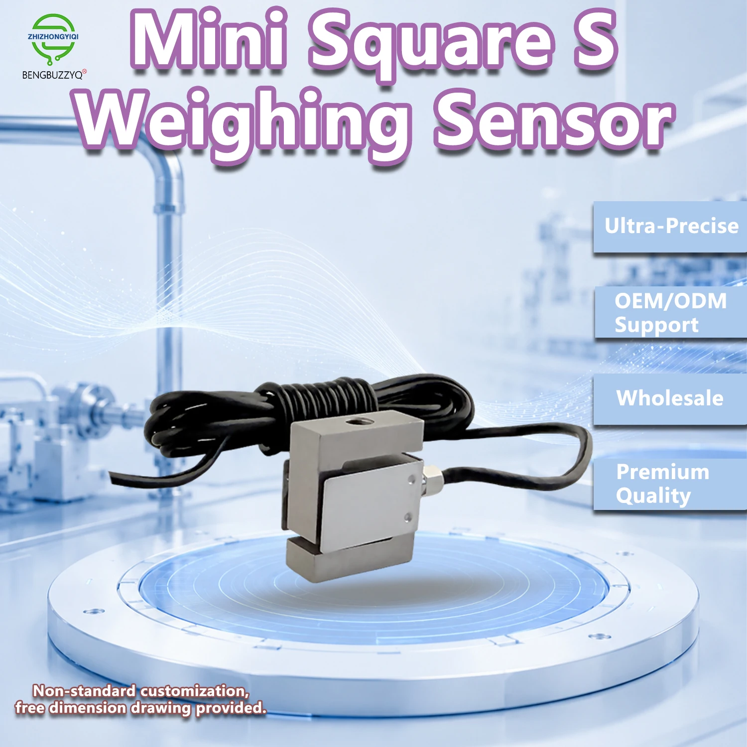 BENGBUZZYQ 50kg Micro S Type Weighing Sensor Tension Pull Pressure Sensor M6 Threaded Loadcell for Belt Scale Crane Scale 5-50kg