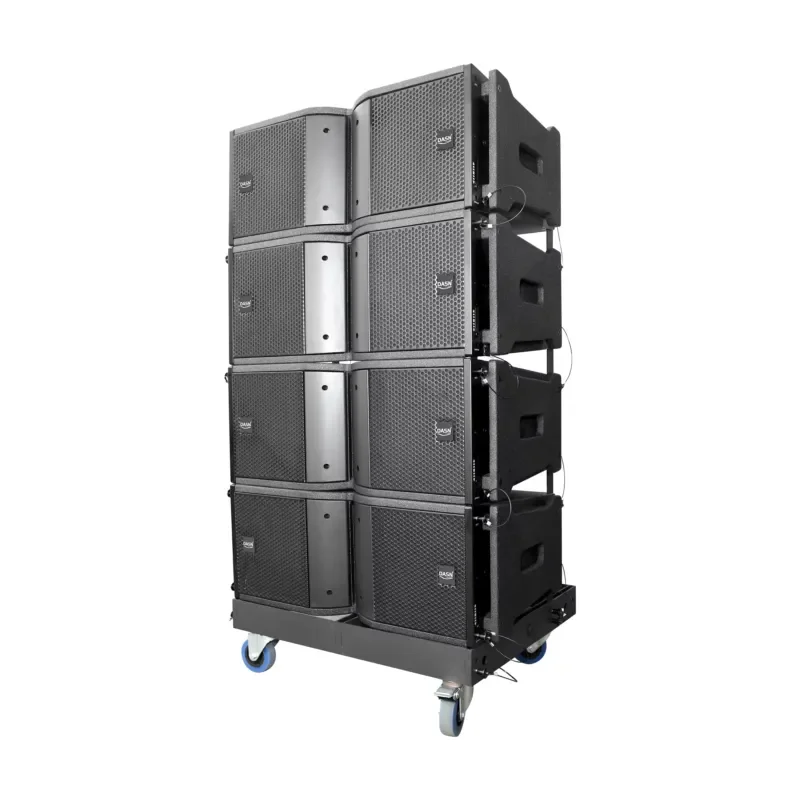 for DASN LA7 700W RMS Passive Dual 10 Inch Two Way Array Speaker Full Range PA System for Concert Church Event Rental