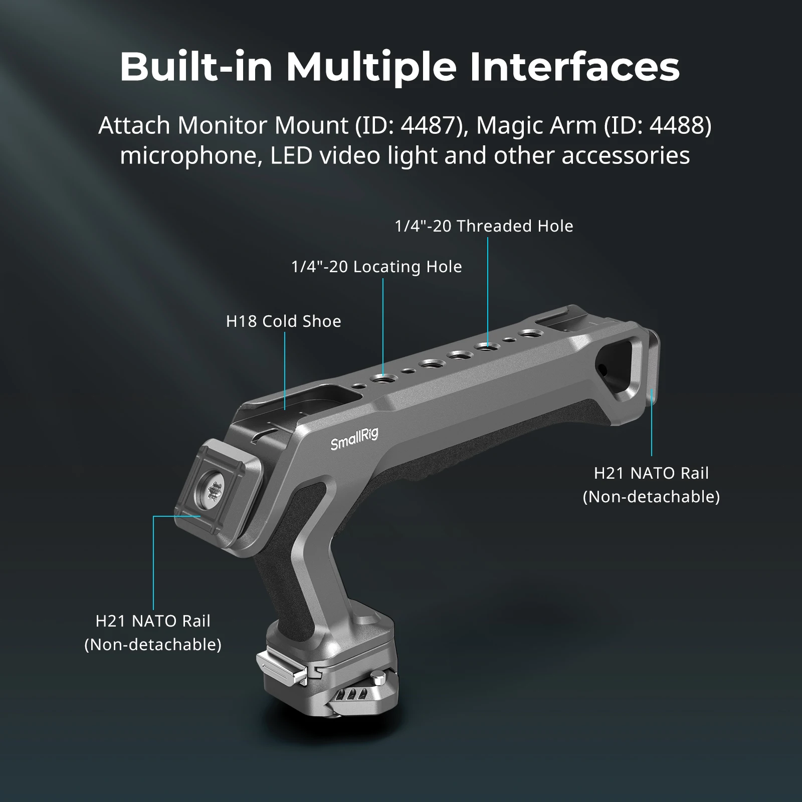 SmallRig HawkLock H21 Quick Release Top Handle Kit for  with HawkLock Cages, Plates, And Other Accessories With Sliders -4483