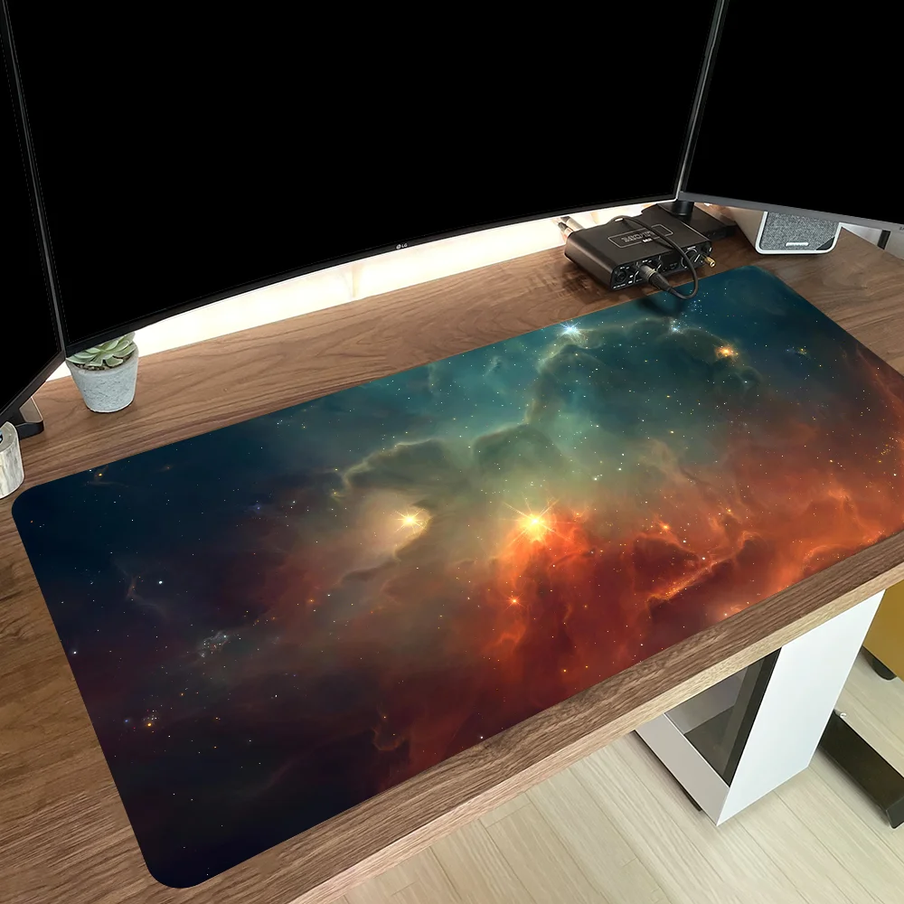 1pc Hot Space Paintings Galaxy Non-slip Mouse Pad Suitable For Office Computers Laptops E-sports Game Desk Mats XXL Keyboard