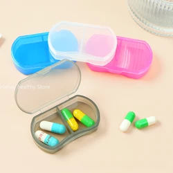 1 pz pillola medicina scatola portatile Drug Box Tablet Splitter Holder Storage Organizer contenitore caso Pillbox 2-Grids Mini Dispenser