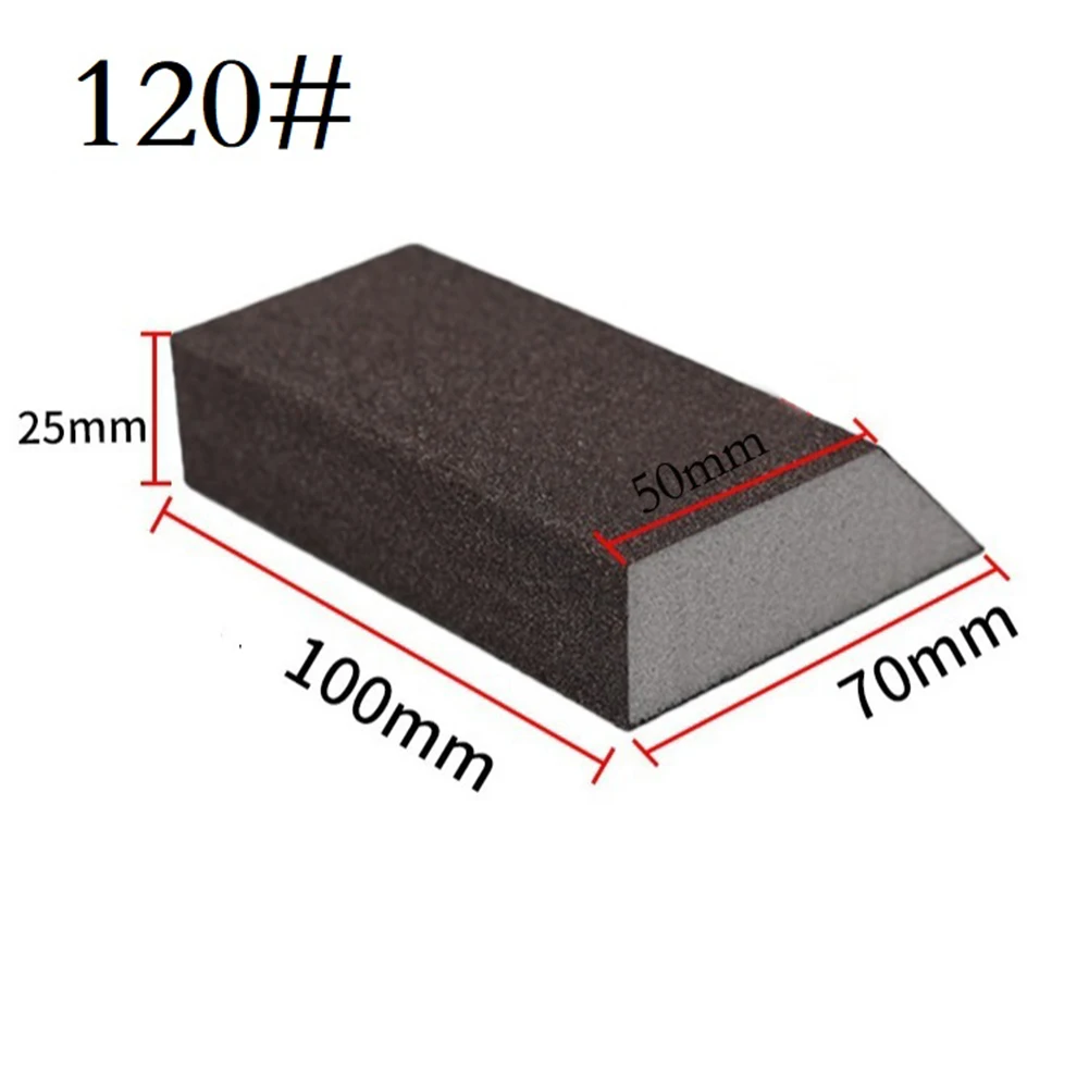 1pcs 100x70x25mm Wall Tile Trapezoid Grinding Sponge Sand Block Sandpaper Polishing Pad Woodworking Tools 60/80/120/180/220Grit