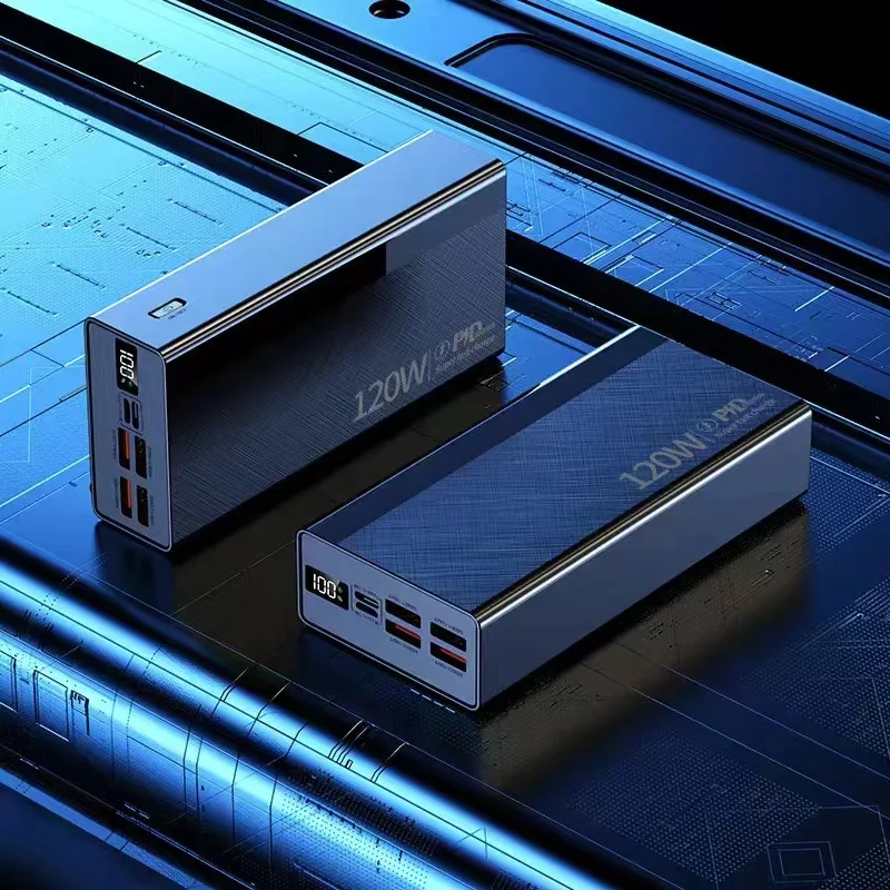 30000 MAh Large Capacity 120W Super Fast Charging Power Bank Outdoor Portable Power Bank ，Suitable For Most Electronic