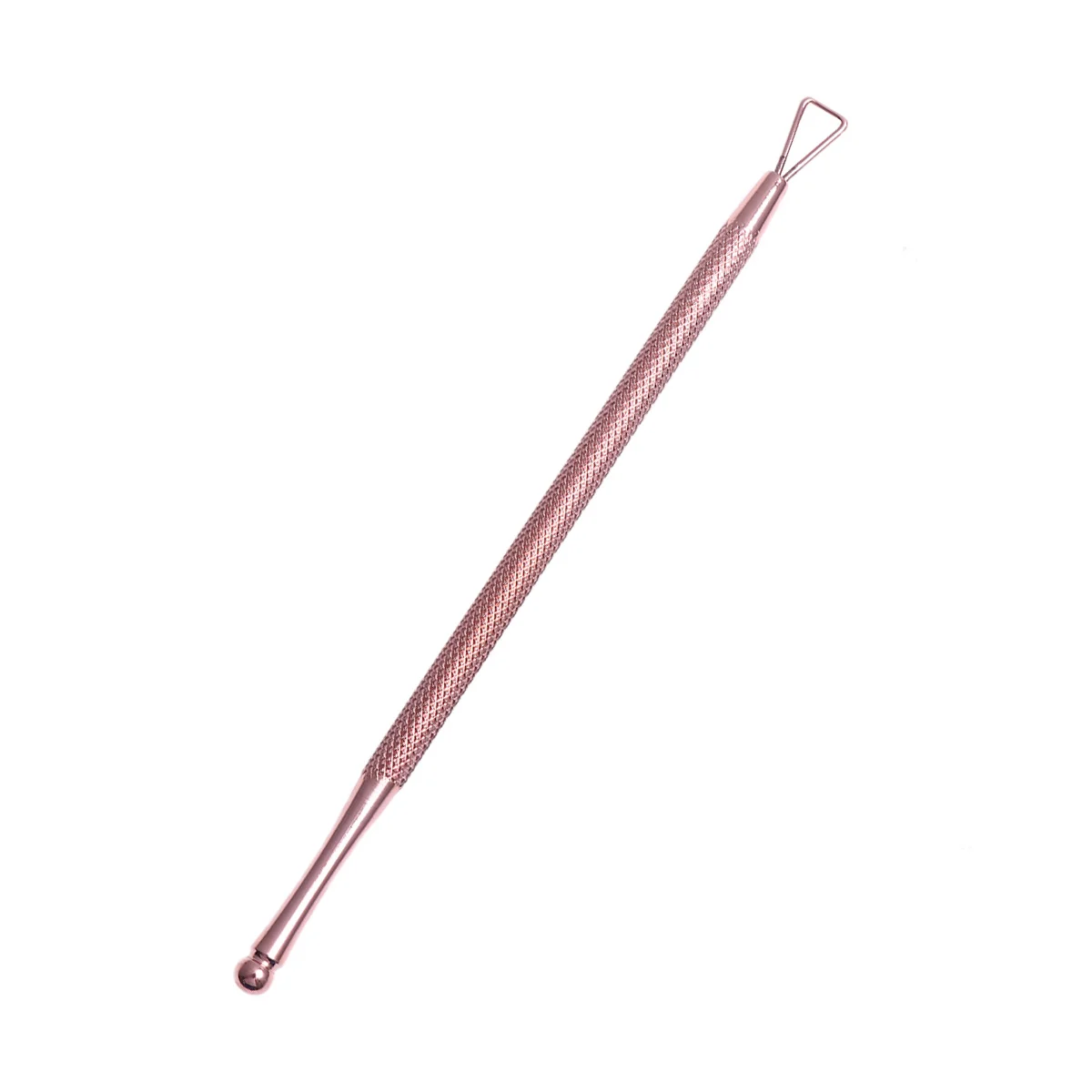 أداة إزالة الأظافر باللون الذهبي الوردي بمقبض ناعم صغير خفيف الوزن لطلاء الجلد الميت والأظافر الصناعية وتشذيب البشرة #6