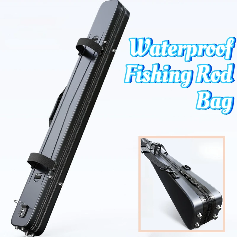 Hard Shell Large Capacity Waterproof Fishing Rod Bag Multifunctional Outdoor Lightweight Wearresistant Portable Fishing Rods Bag