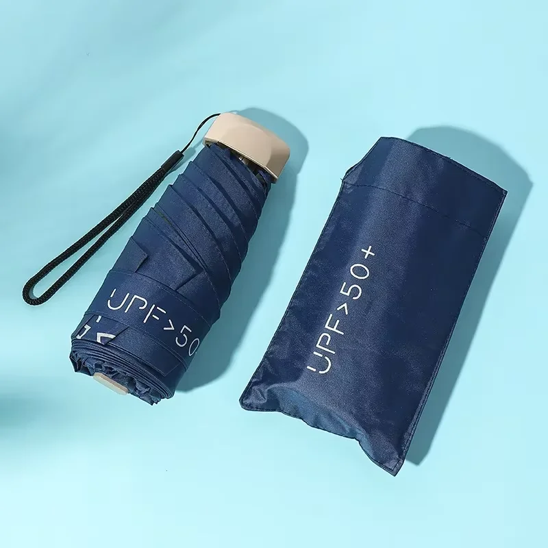 Anti-UV vinyl folding umbrella parasol mini capsule pocket parasol sun umbrella small pocket rainproof travel umbrella