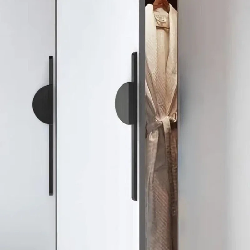 Minimalist Style semicircle furniture handles Black Wardrobe Kitchen Cabinet Handles Personality Creative Cabinet Pulls