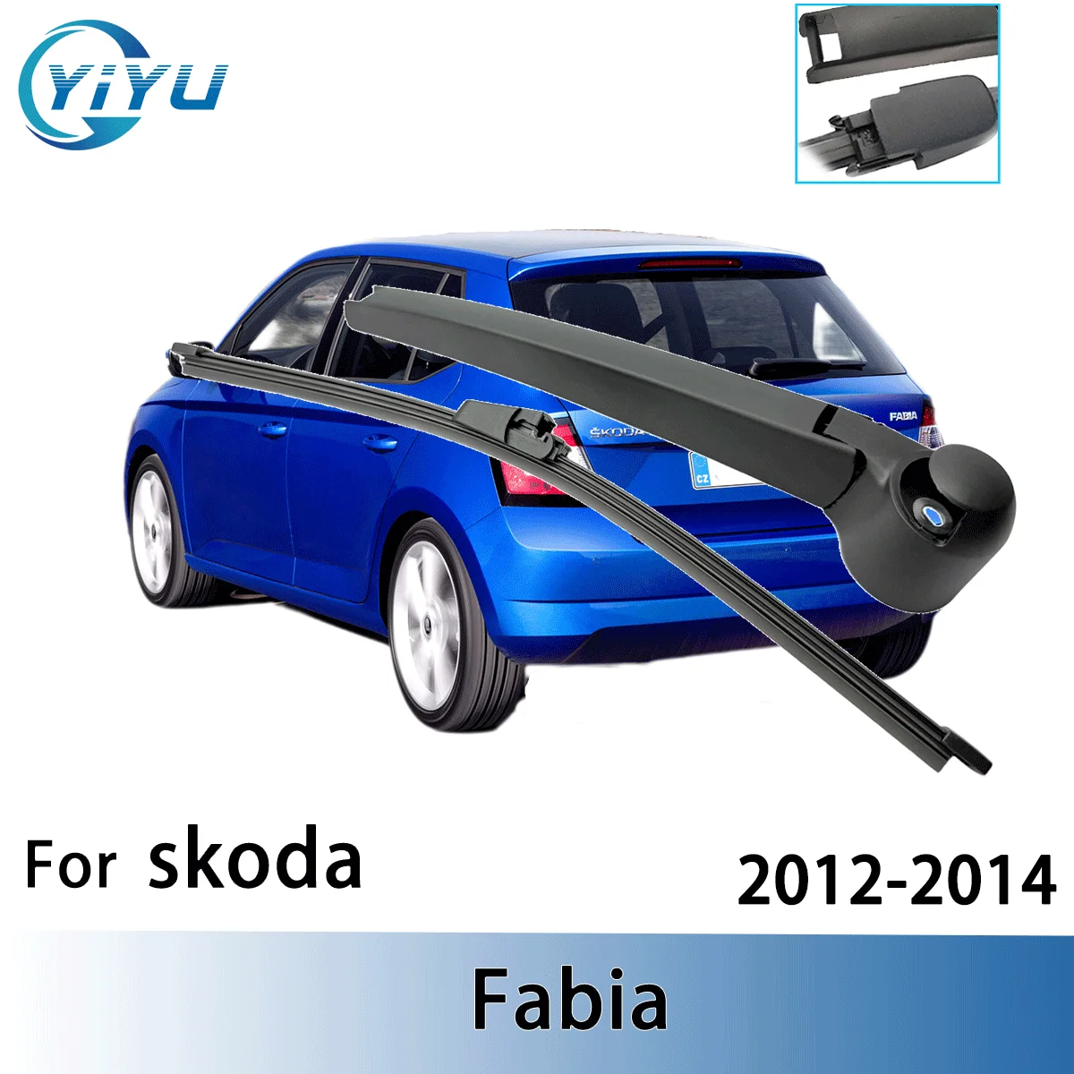 1/2PCS Heckscheibenwischerblatt Wischerarm Kit für Skoda Fabia 2012-2014 Windschutzscheibe Scheibenwischer Bürsten