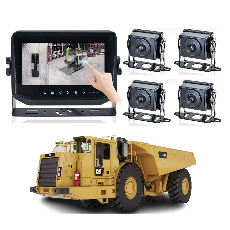 1080p 6 كاميرا 360 درجة شاحنة شاحنة حافلة ثلاثية الأبعاد نظام كاميرا عرض عين الطيور البانورامية Avm شاشة عرض حول الرؤية #4