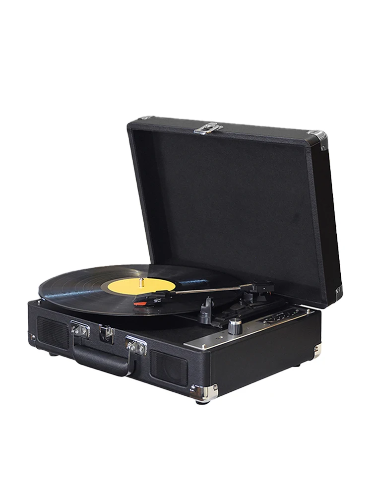 1pc Wireless Turntable Protable Vinyl Record Player with Wireless 5.0, Rechargeable Battery, Support 7/10/12 Inch vinyl record