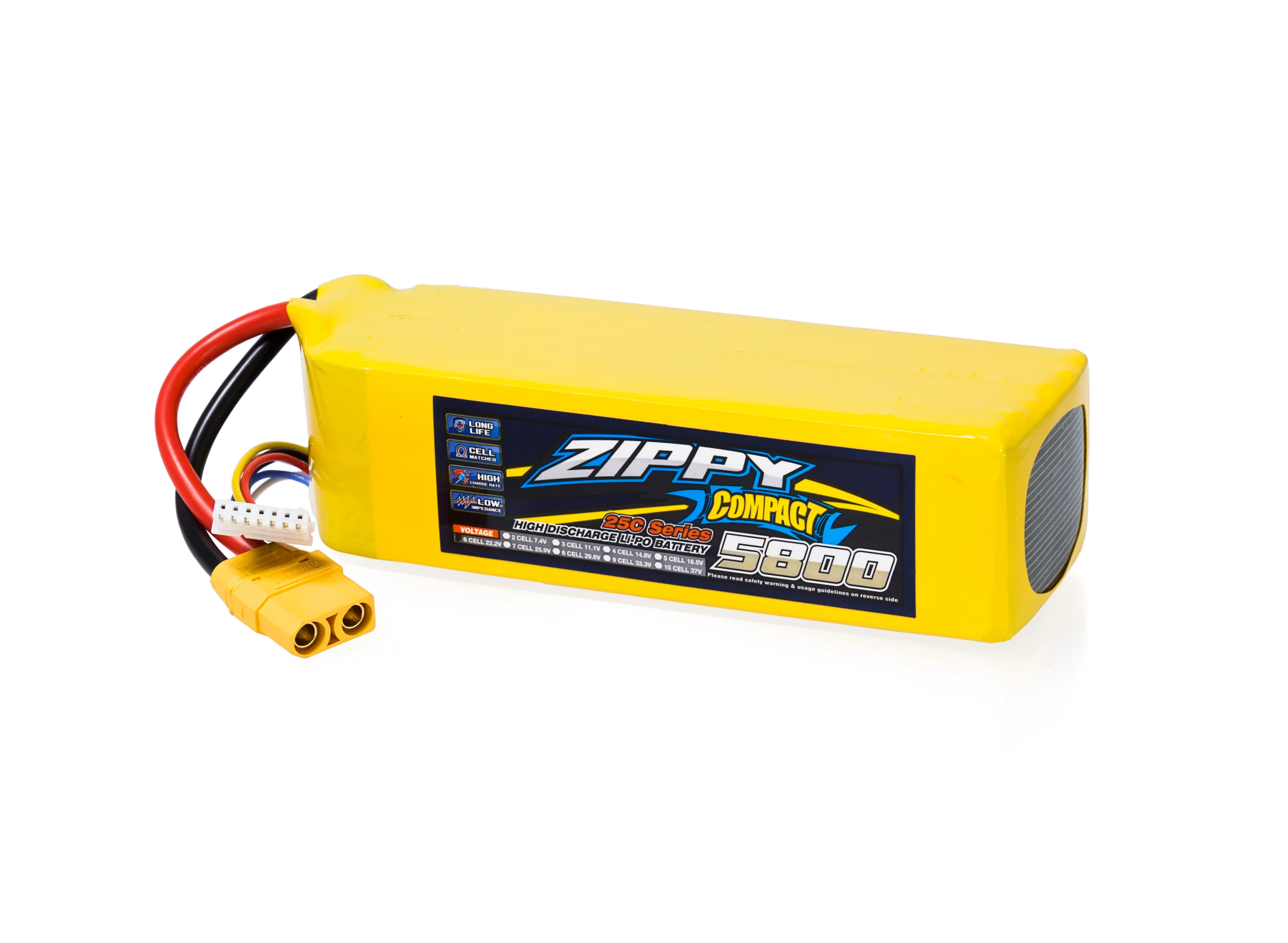 ZIPPY Compact 5800mAh 6S 25C Lipo Pack With XT90