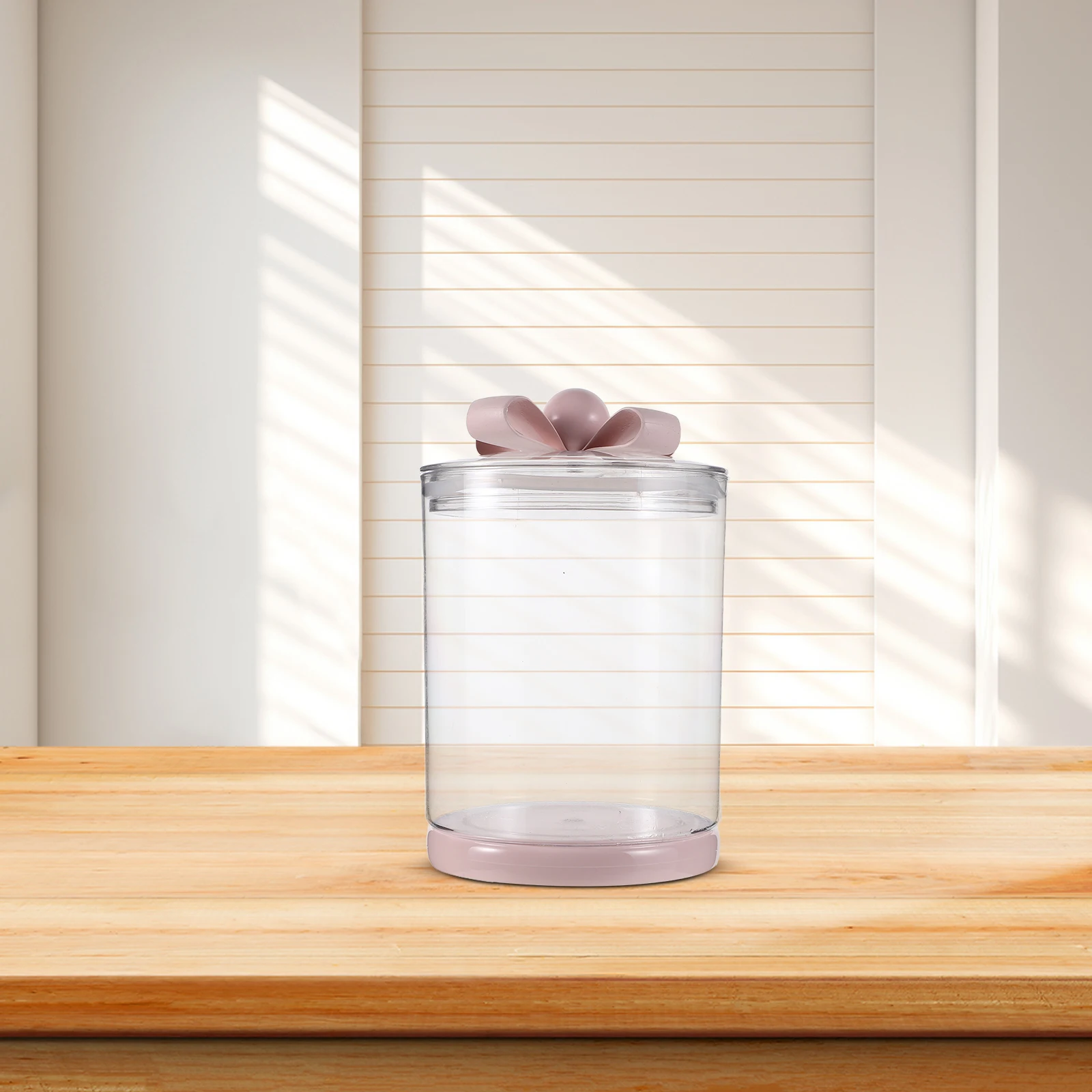 

Airtight Storage Box Candy Jar Reusable Plastic Clear Jars Crisper Organizer for Office Desk Containers with Lids