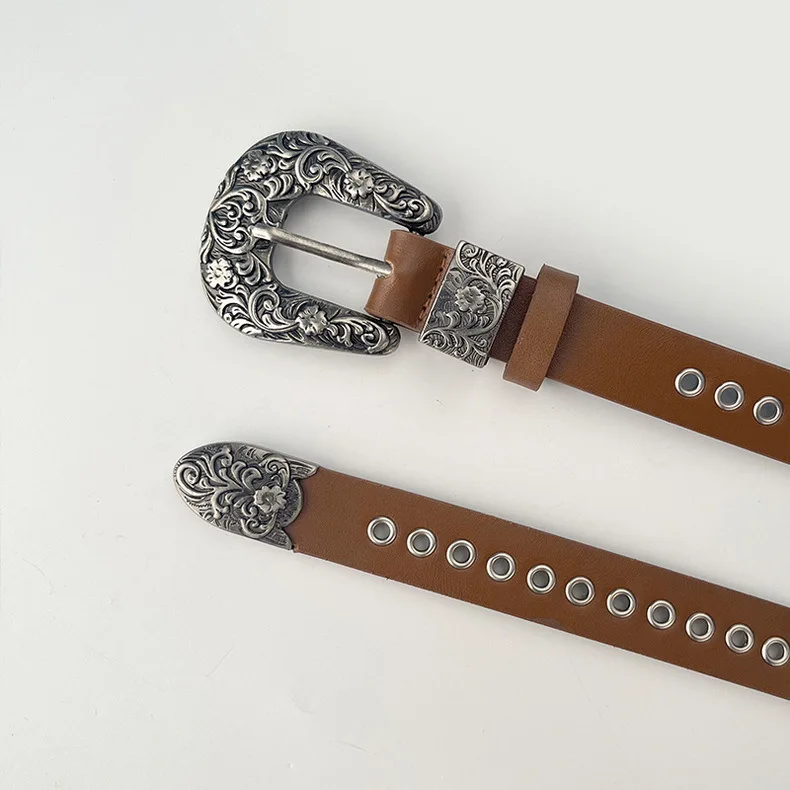 المرأة خمر جلد طبيعي مصمم مشد الإناث Cummerbund معطف حزام فستان Decration حزام ضيق J838