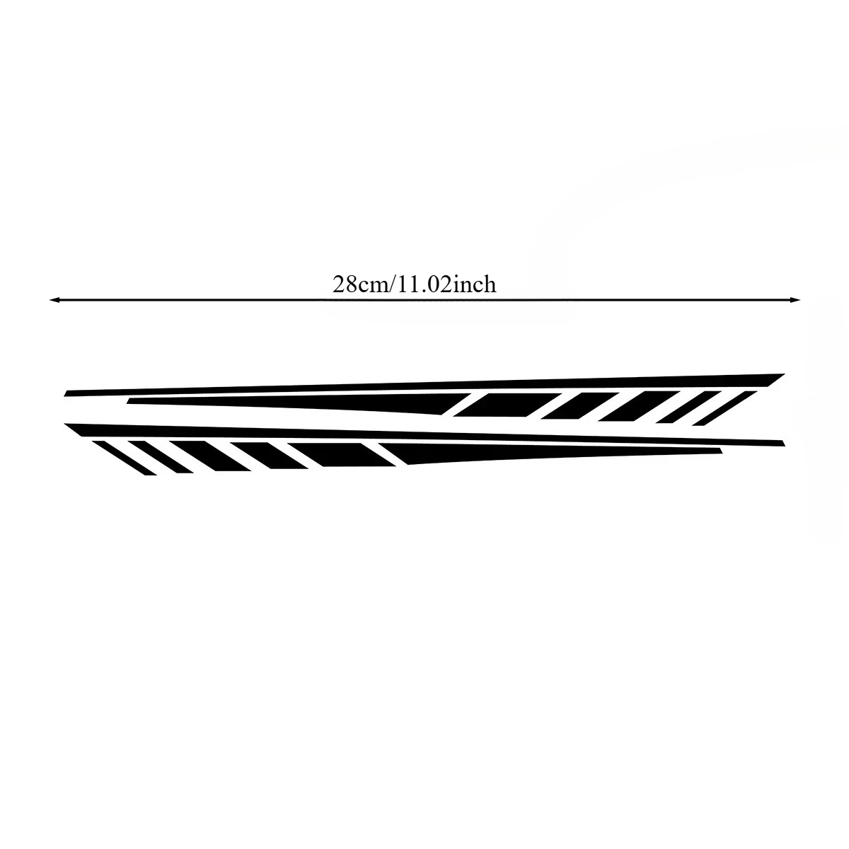 Waterproof 2D Flat Long Strip Vinyl Decals, Durable Easy to Apply Remove Stickers for Motorcycle DIY Exterior Styling Decor