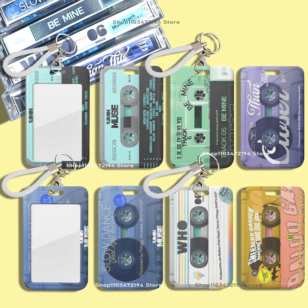 Soporte para sesión fotográfica Kpop, funda para tarjeta de identificación, llavero, Cassette, álbum, MUSE Jimin, caras de parque, accesorios, Merch con cordones para fotos