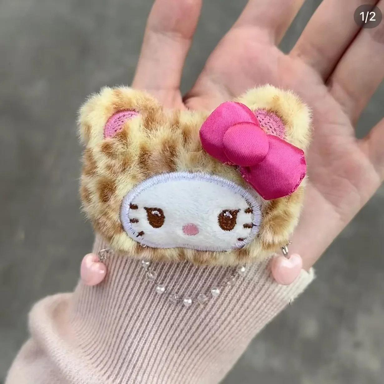 

Cartoon Kitty Plush Hair Clip Leopard Print Stuffed Hairclip Cute Bangs Clip Sweet Cat Cinnamoroll Doll Side Clamp Hairclip Gift