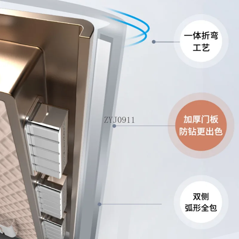 Household 60CM fingerprint anti-theft office all-steel safe mechanical lock small smart view 5