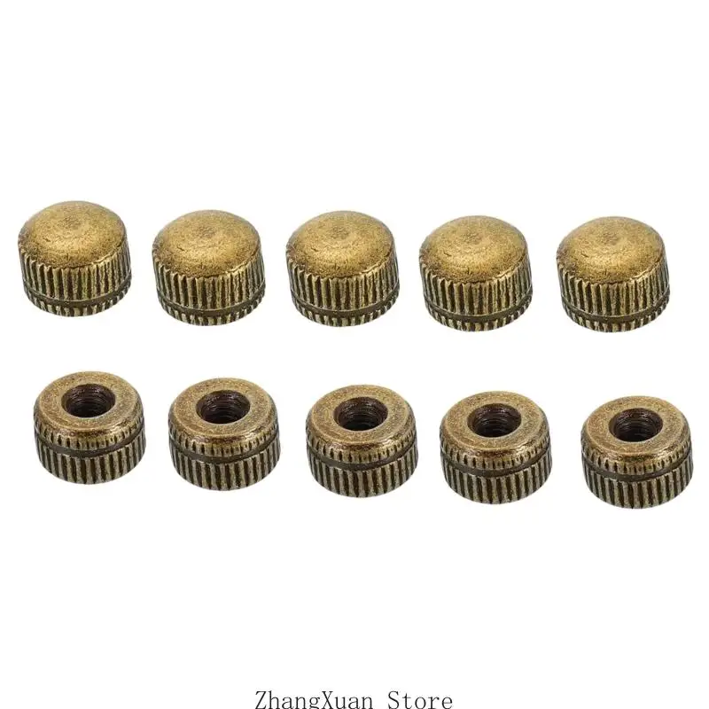 Screw Cap 4mm Lamp Shade Fixture Hardware, 10-Piece Knurled Fastener Pack Set 3XUF