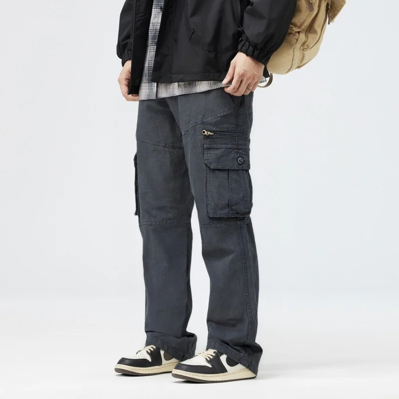 

Elastic Casual Workwear Pants Men's Versatile American Retro Sle Autumn Winter New Arrival from Guangzhou Xintang High Wais...