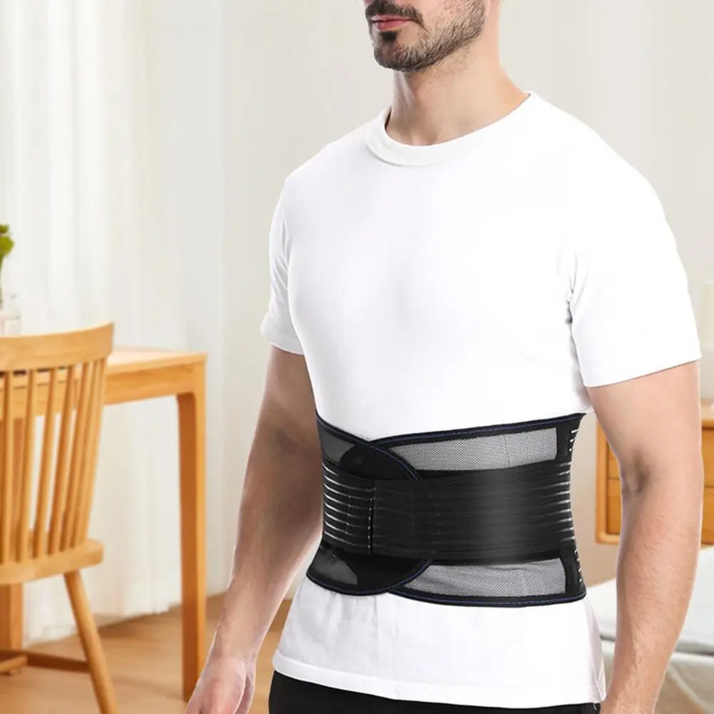 Lumbar Protector Lower Back Brace Dual Adjustable Straps Mesh Fitness Support Belt Sports Stabilizing Lumbar Lower Back Brace