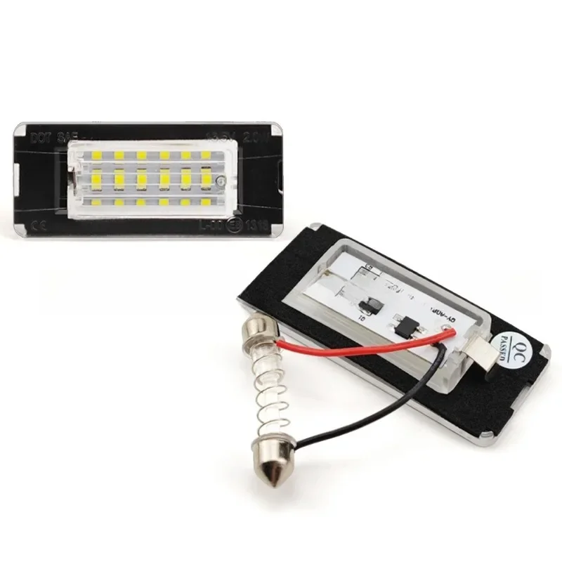 R56 R57 R58 R59 المدمج في CAN-bus المقاوم خطأ الحرة مقاوم للماء 6000K الأبيض 2 قطعة أضواء LED لوحة ترخيص ضوء لميني كوبر