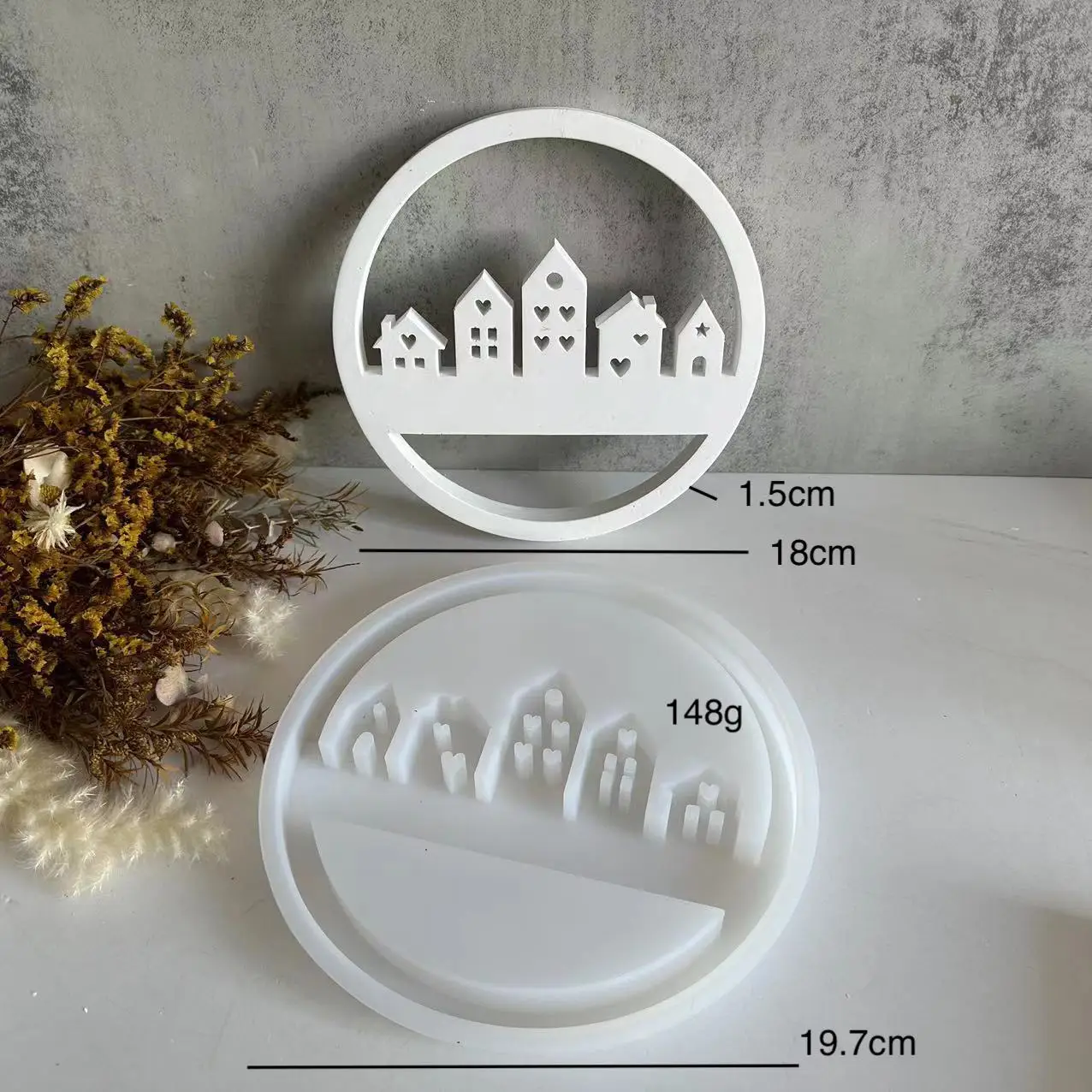 House Listing Decora Silicone Molds Gypsum Concrete Moulds Casting Molds Home Decoration Resin Mold Casting Aromatherapy Mould