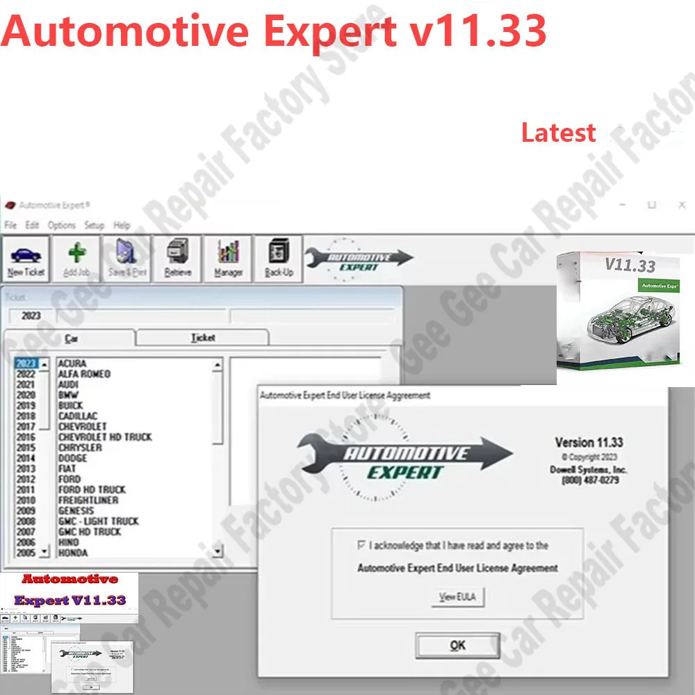 Car Repair Software Automotive Expert V11.33 obd2 scanner Best Shop Management Software TIME Unexpire Patch Car Maintenance Tool
