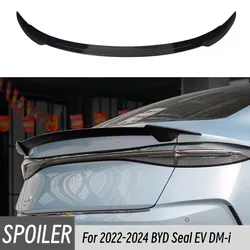 For 2022-2024 BYD Seal EV DM-i Rear Trunk Lid Boot Ducktail Lip Spoiler Wings Car Black Carbon Exterior Tuning Accessorie Part
