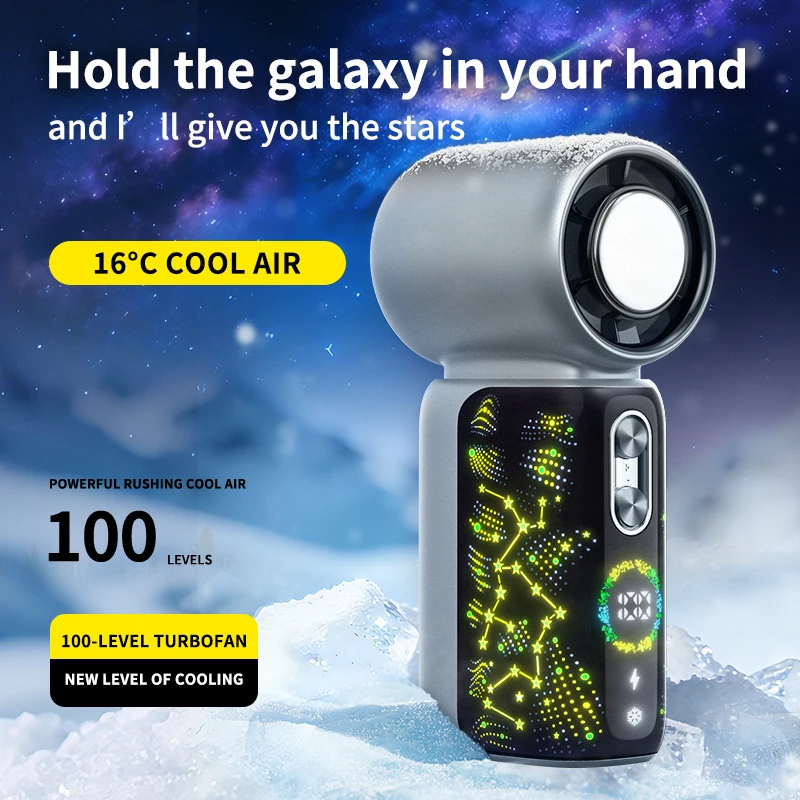 High-Speed Portable Handheld Cooling Fan, USB Rechargeable, Large Battery Long Endurance, Outdoor Ice Compress Mini Fan