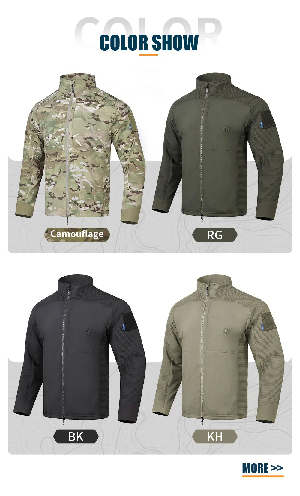 Emersongear Blue Label Turtle Softshell-Jacke Sportliche Winddichte Jacke Warme Outdoor-Camping-Jacke Ergonomischer Schnitt Wandern Jagd Nylon – Detail 4
