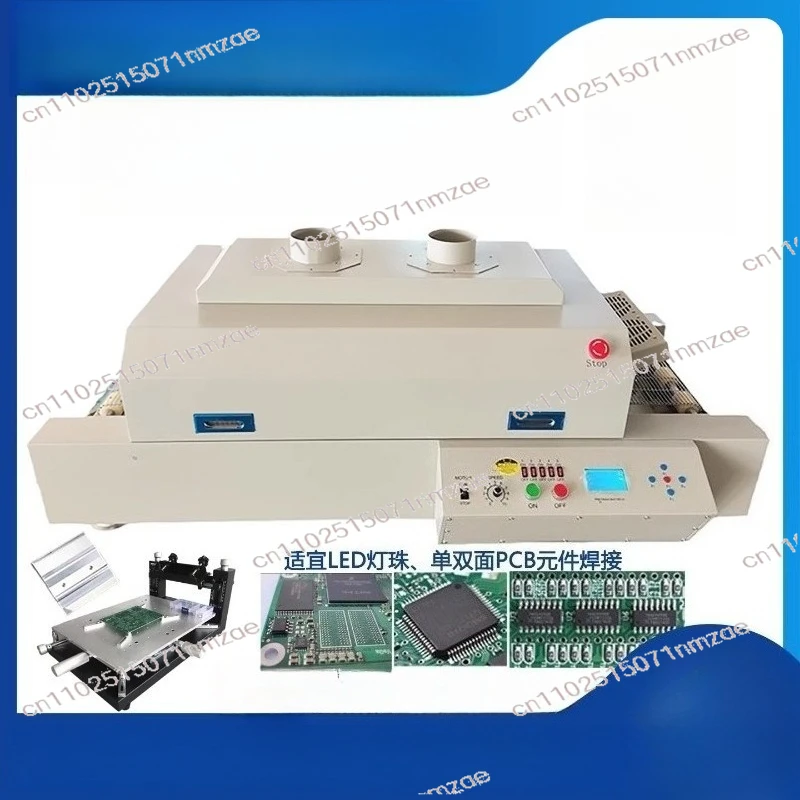 Reflow Soldering T960 Desktop Five Temperature Zone Bga Component Soldering T960e Small Mesh Belt Type Reflow Furnace