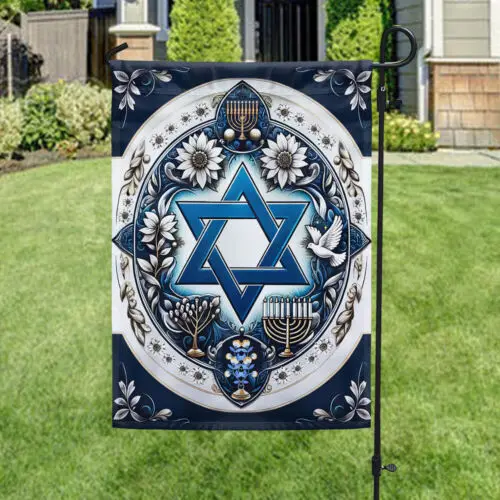 Jewish Israel Star of David Flag Garden Flag