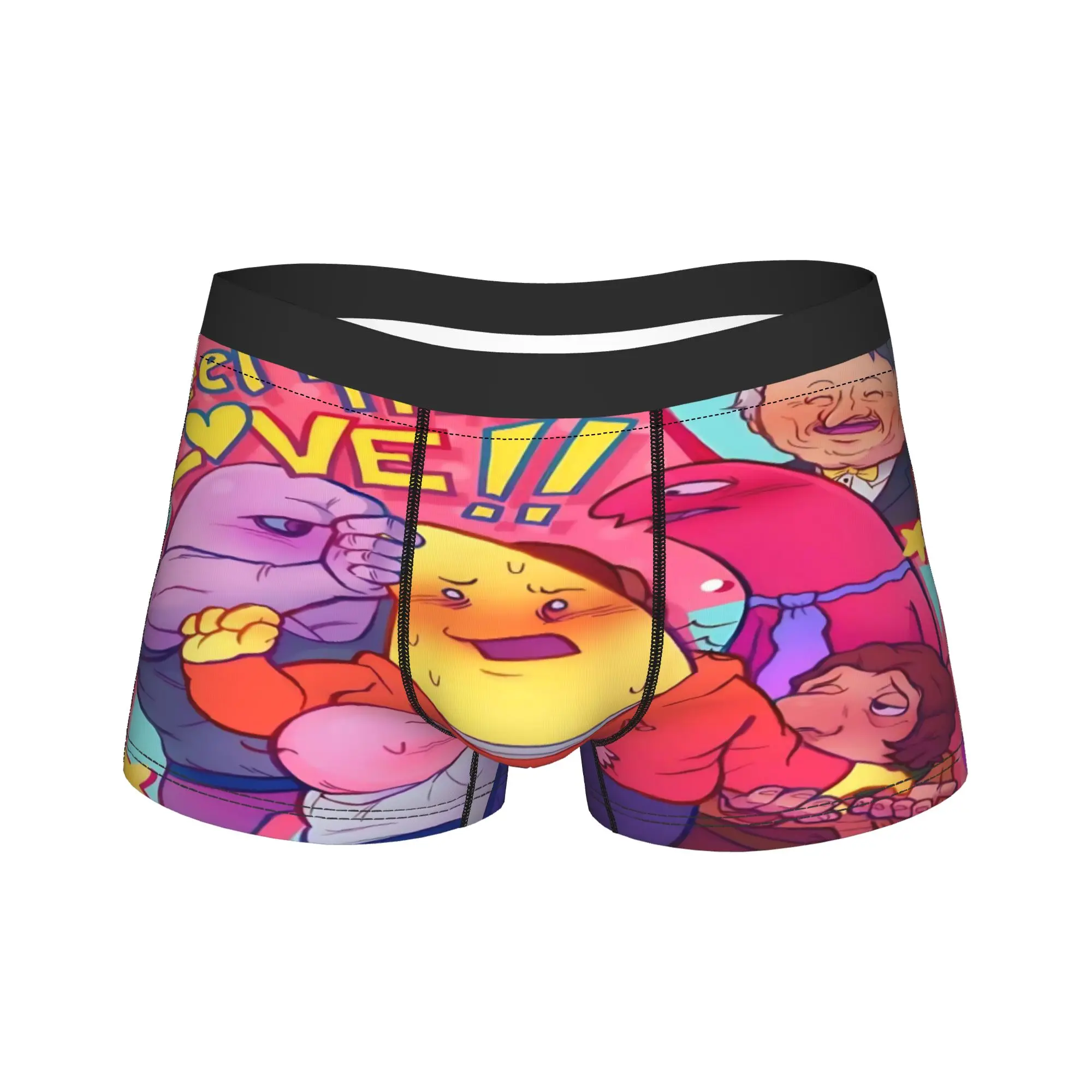 

Men's Smiling Friends Feel the Love Underwear Sexy Boxer Briefs Shorts Panties Male Soft Underpants Plus Size