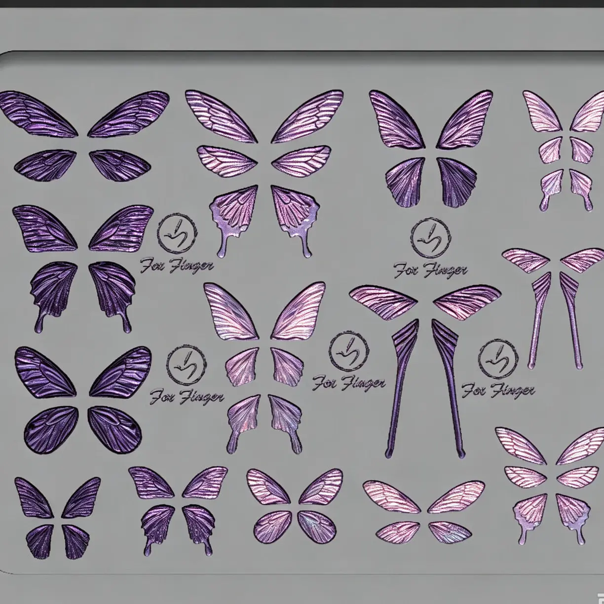 New Mini Butterfly Nail Art Mold with Extremely Clear Simulation Texture 3D Silicone Mold DIY Nail Art Stamping Template
