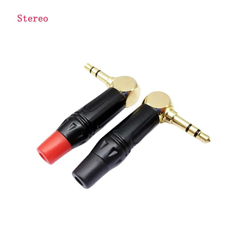 

2PCS Right Angle Jack 6.35/3.5MM Mono/Stereo Male Connector Brass Gold Plated 90 Degrees Microphone Guitar Amp Connector Plug