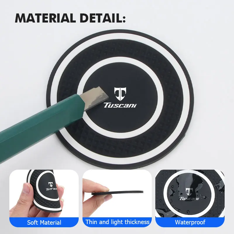 2 قطعة سيارة المضادة للانزلاق سيليكون كأس الماء حامل الوسادة اكسسوارات لشركة هيونداي توسكاني II III IV توسكاني كوبيه تيبورون I30 I20 IX35