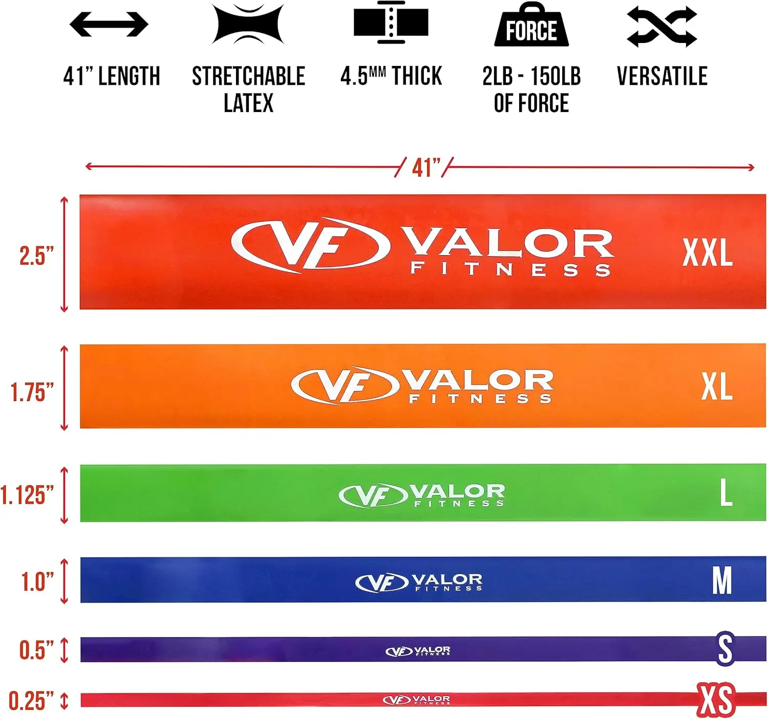 Full-Body Workouts with Premium Resistance Bands Set, Sizes XS to XXL
