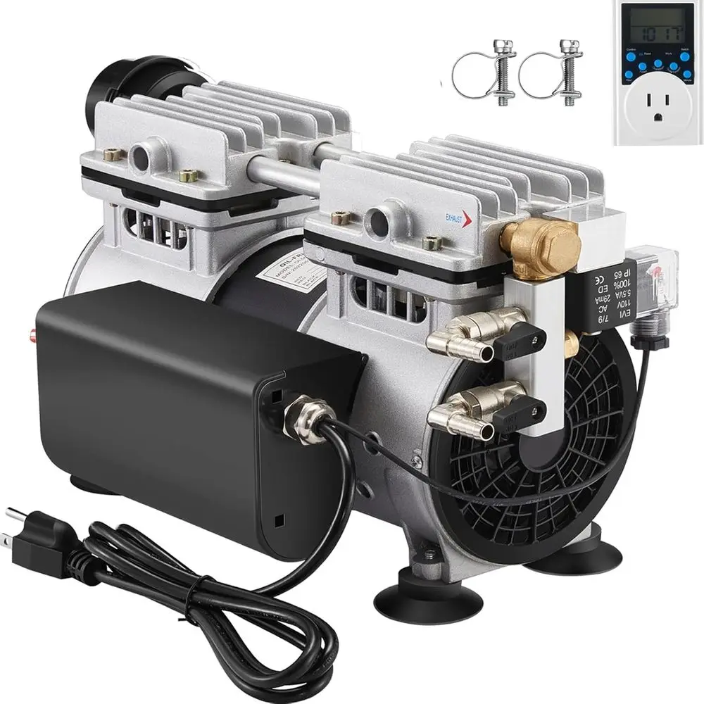 3-Acre Pond Aerator with 3/4 HP, 5.2 CFM, Timer for Deep Water Oxygenation