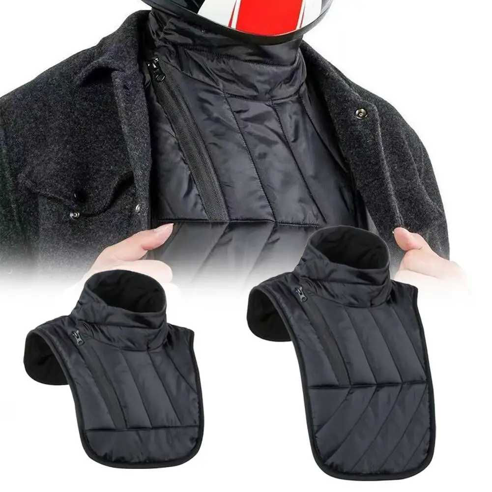 

Winter Windproof Vest Multifunctional Neck Guard Shoulder Protector Short Long Motorcycle Bib Windproof Warm Black Chest Vests