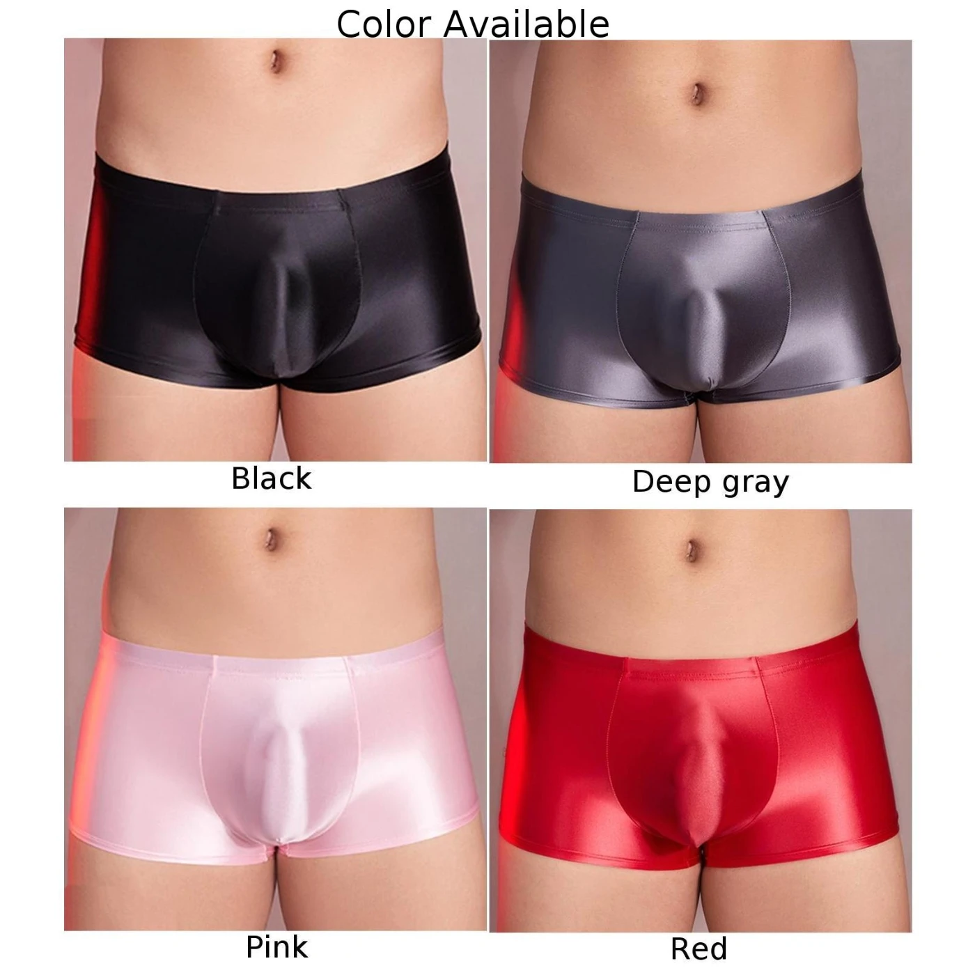 Men Sexy Panties Oil Shiny Briefs Low Rise Elastic Underwear Gay Lingerie Gay Sex Underwears Breathable Underpants