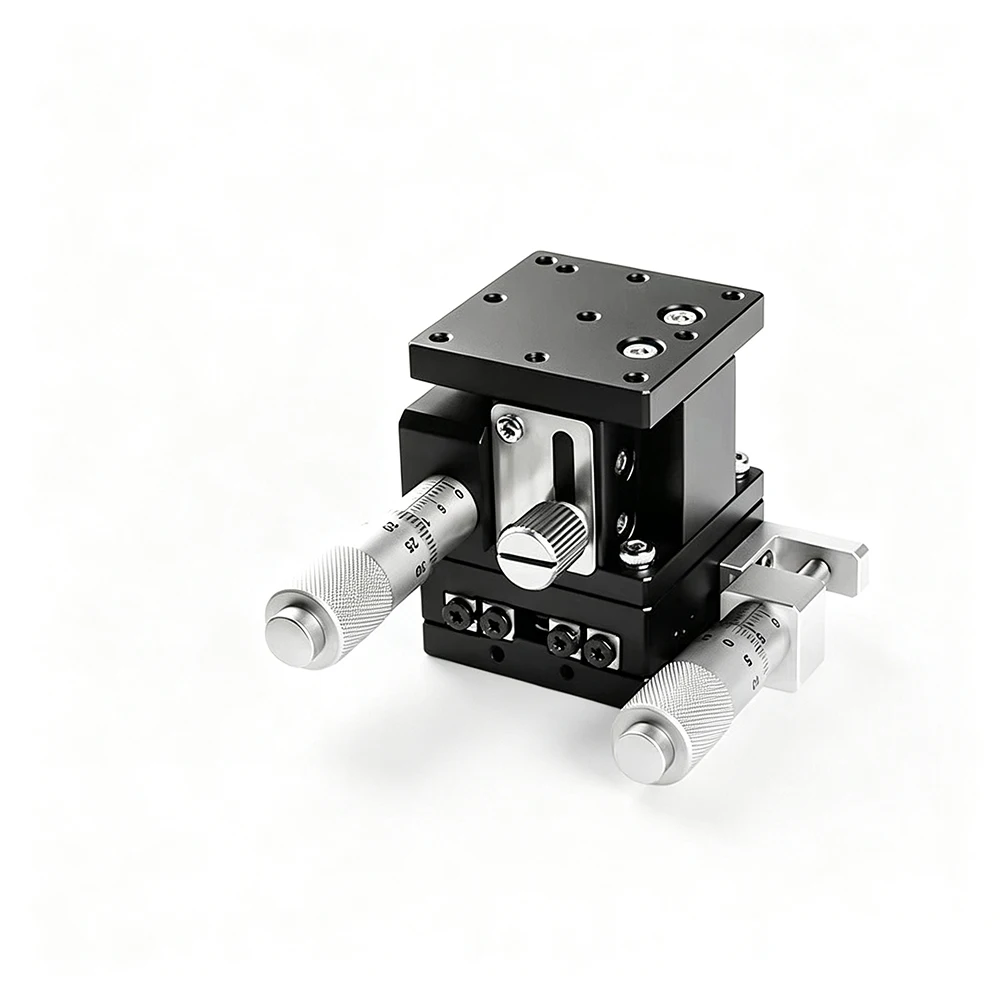 XZ Axis 40x40mm LE40-C LE40-R LE40-L Manual Displacement Lift Platform Micro Cross Guide Rail Sliding Stage Trimming Table