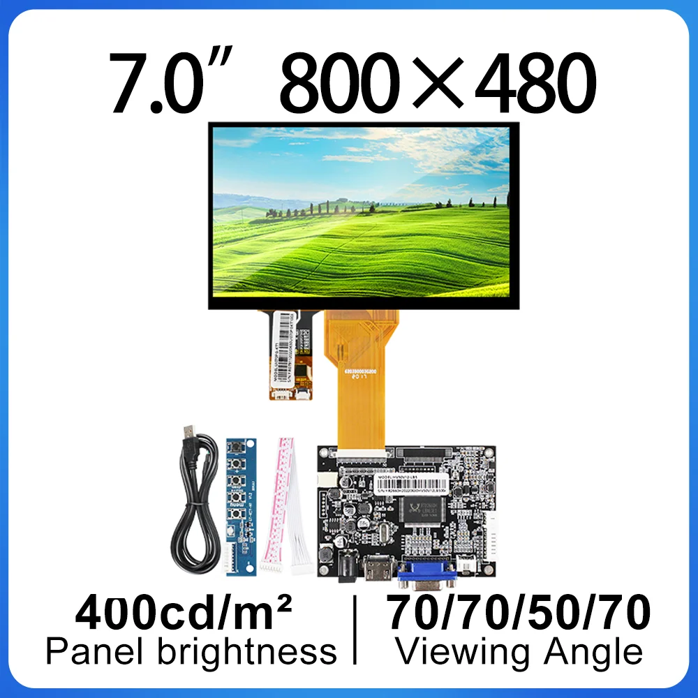 Original Innolux AT070TN94 LCD Screen With Touch Panel Driver Board RGB 50pins 800*480 For Car DVD GPS Navigation