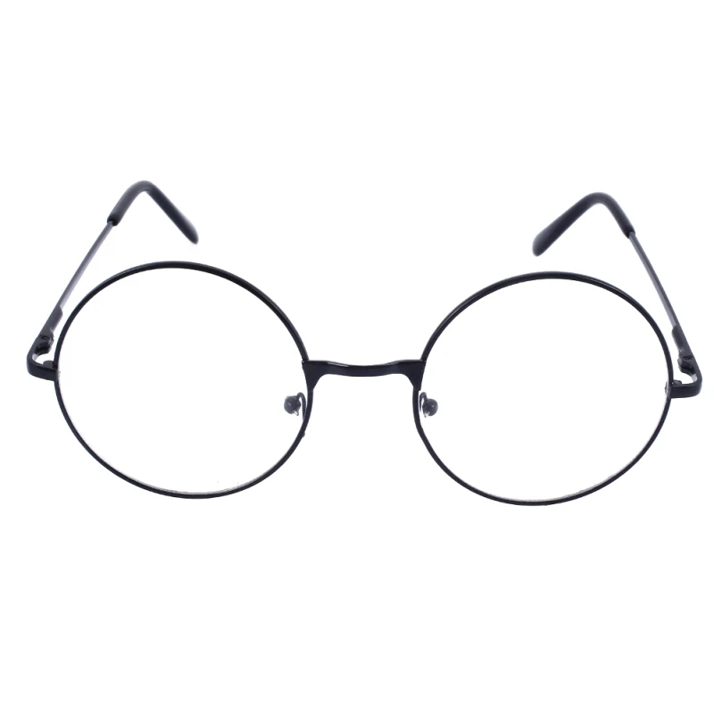 2 Styles High Quality Unisex Retro Round Circle Metal Frame Eyeglasses Vintage Retro Glasses Transparent Spectacle Frames