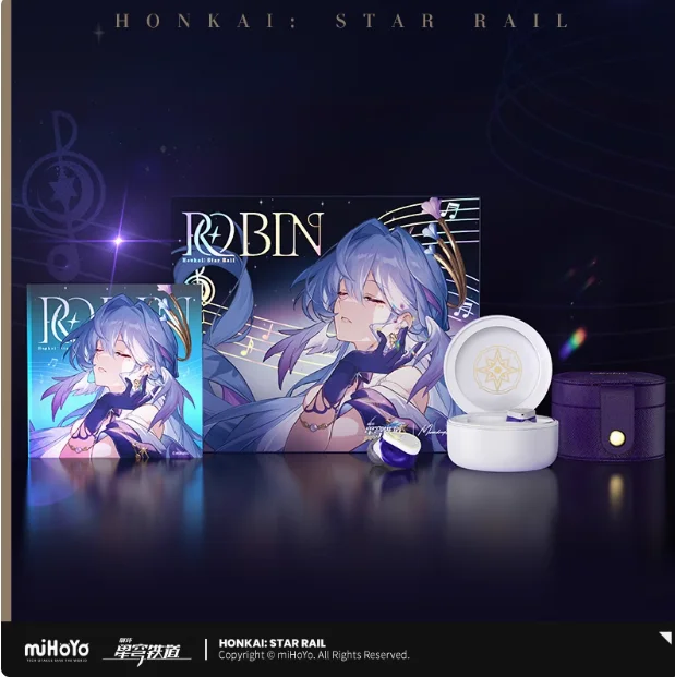 Anime Honkai: Star Rail Robin Cosplay In-ear Wireless Earphone Touch Control Bluetooth Headphones Student Comic Gift