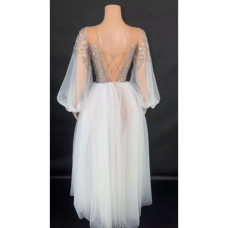 Sparkly Mirror Surface Sequined Ladies High-end style dress Jumpsuit Evening Party Nightclub Singer Show Stage Costume